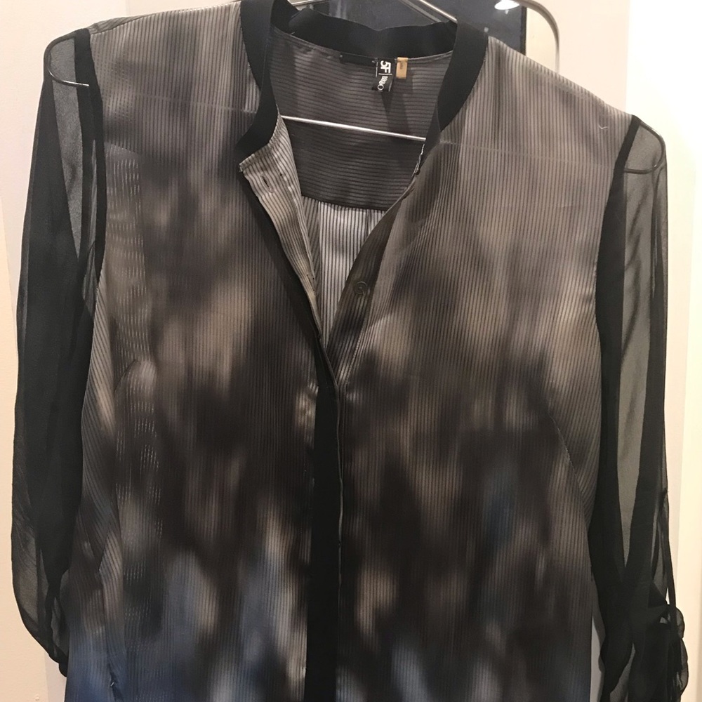 Sheer silk blouse. Ellie Tahari